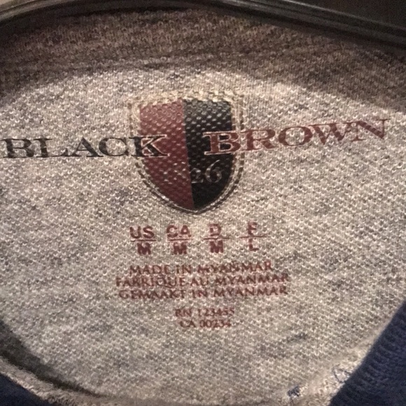 Brand New Black Brown 1826 Floral grey and blue Polo SZ M - Picture 4 of 4